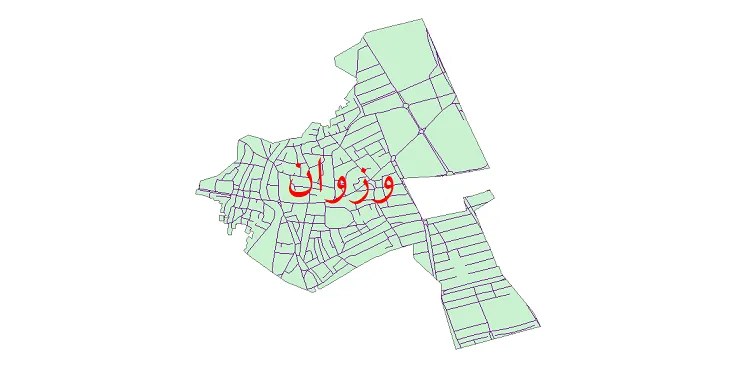 دانلود نقشه شیپ فایل شبکه معابر شهر وزوان