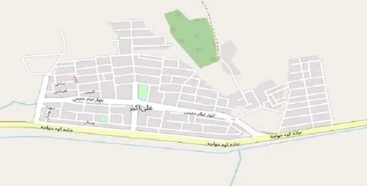 دانلود نقشه شهر علی اکبر + pdf با کیفیت بالا