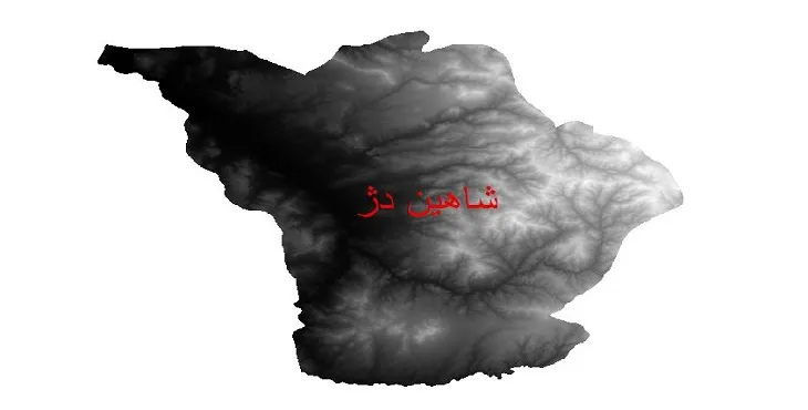 دانلود نقشه دم (DEM) شهرستان شاهین دژ | دقت 30 متر