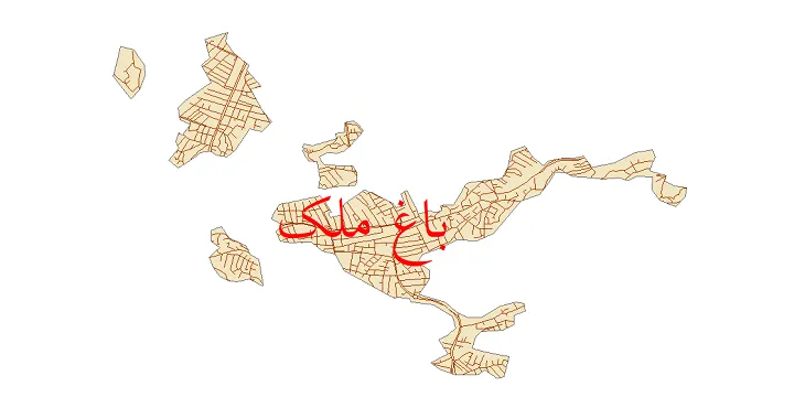 دانلود نقشه شیپ فایل شبکه معابر شهر باغملک