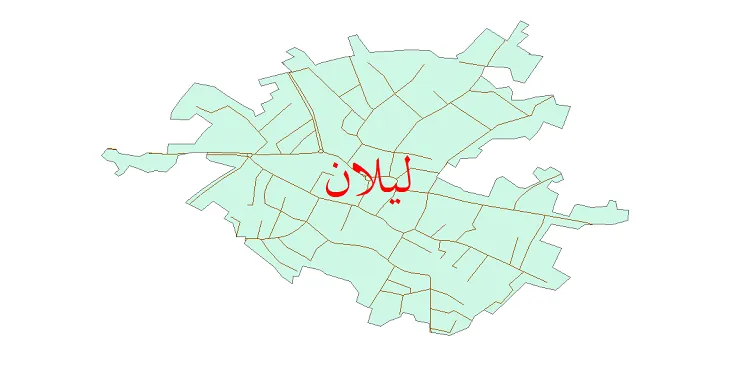 دانلود نقشه شیپ فایل شبکه معابر شهر لیلان