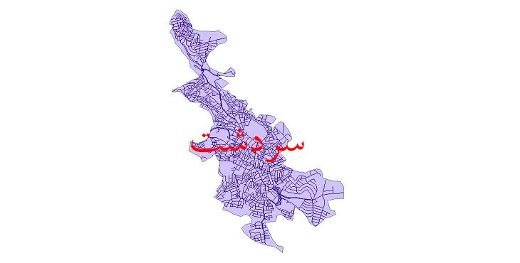 دانلود نقشه شیپ فایل شبکه معابر شهر سردشت آذربایجان غربی
