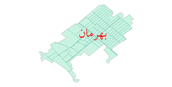 دانلود نقشه شیپ فایل شبکه معابر شهر بهرمان