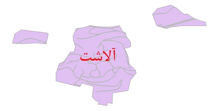 دانلود نقشه شیپ فایل شبکه معابر شهر آلاشت