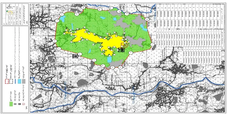 نقشه محدوده و حریم شهر گتاب | کیفیت بالا