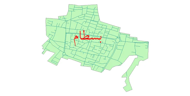 دانلود نقشه شیپ فایل شبکه معابر شهر بسطام