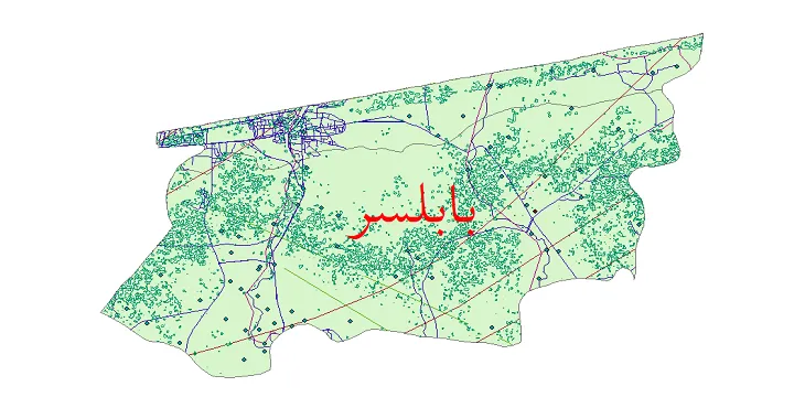 دانلود نقشه های شیپ فایل شهرستان بابلسر + کاملترین لایه GIS