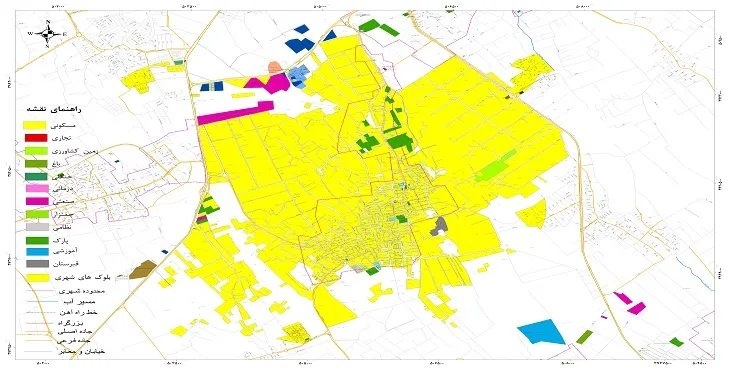 نقشه شیپ فایل (GIS) شهر فردوسیه 1404 + عکس با کیفیت
