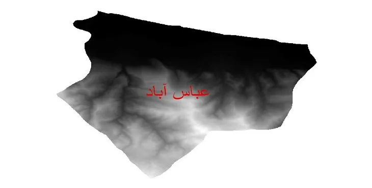 دانلود نقشه دم (DEM) شهرستان عباس آباد | دقت 30 متر