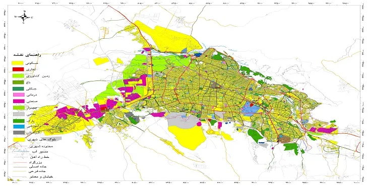 نقشه شیپ فایل (GIS) شهر تبریز 1404 + عکس با کیفیت