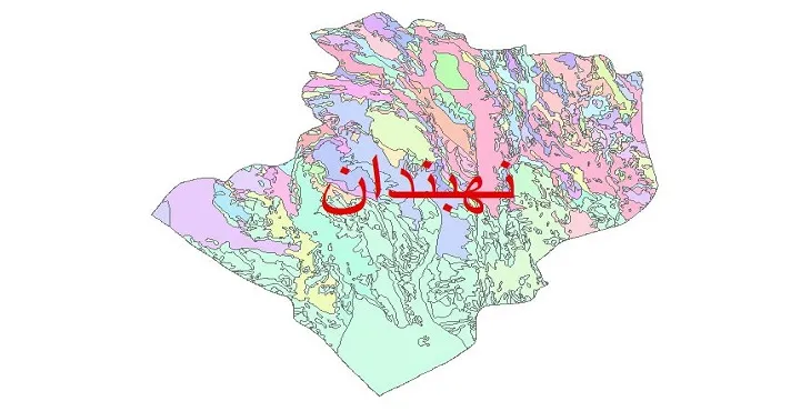 نقشه شیپ فایل (GIS) زمین شناسی شهرستان نهبندان