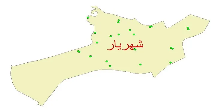 دانلود نقشه شیپ فایل کیفیت آب چاه های شهرستان شهریار