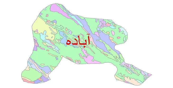 نقشه شیپ فایل (GIS) زمین شناسی شهرستان آباده