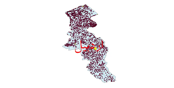 دانلود نقشه شیپ فایل (GIS) تقسیمات سیاسی استان اردبیل سال 1400