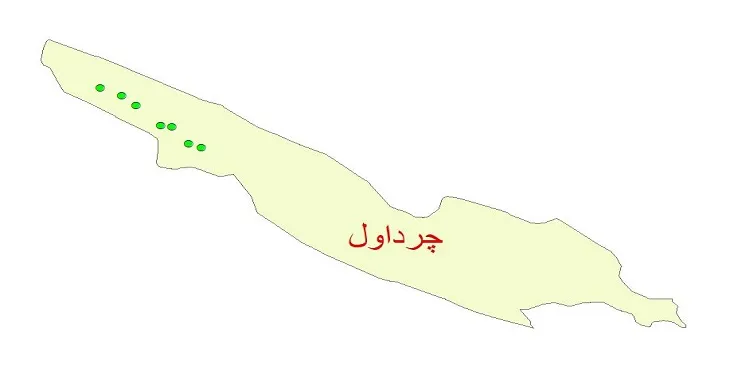 دانلود نقشه شیپ فایل کیفیت آب چاه های شهرستان چرداول
