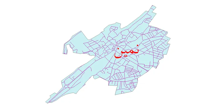 دانلود نقشه شیپ فایل شبکه معابر شهر نمین