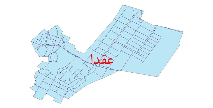 دانلود نقشه شیپ فایل شبکه معابر شهر عقدا