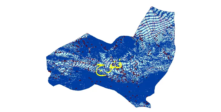 دانلود نقشه های شیپ فایل شهرستان فنوج + کاملترین لایه GIS