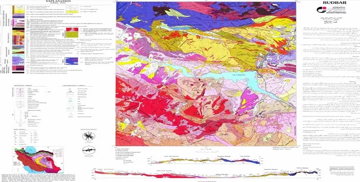 نقشه زمین‌ شناسی محدوده شهری رودبار + تصویر با کیفیت بالا
