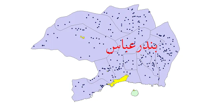 دانلود نقشه شیپ فایل (GIS) تقسیمات سیاسی شهرستان بندرعباس سال 1400