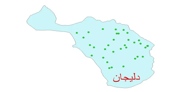 دانلود نقشه شیپ فایل کیفیت آب چاه های شهرستان دلیجان