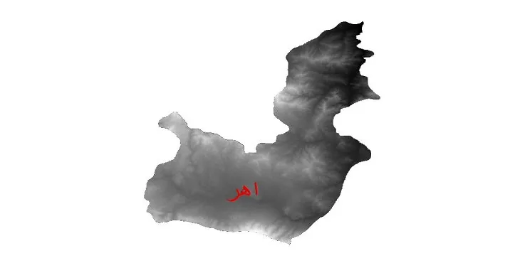 دانلود نقشه دم (DEM) شهرستان اهر | دقت 30 متر