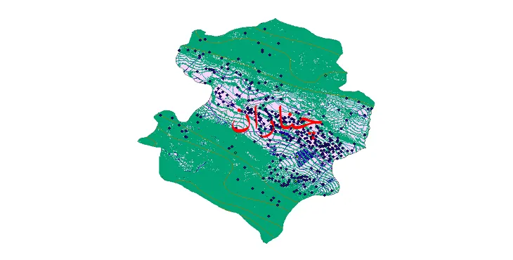 دانلود نقشه های شیپ فایل شهرستان چناران + کاملترین لایه GIS