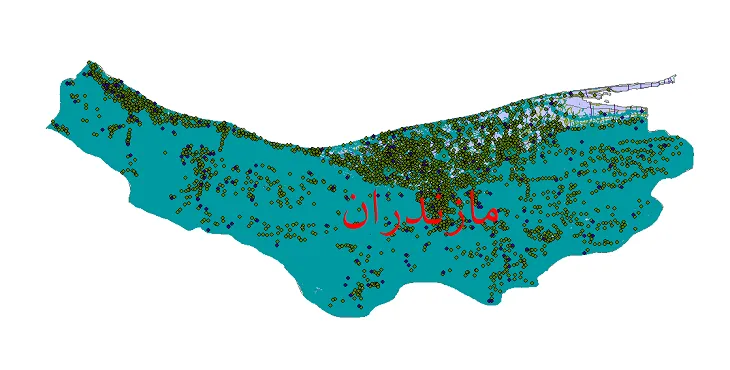 دانلود نقشه های شیپ فایل استان مازندران + کاملترین لایه GIS