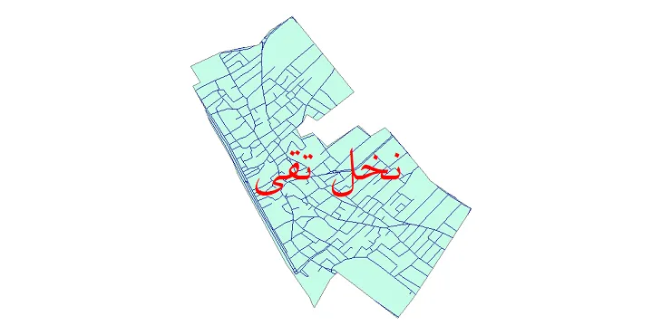 دانلود نقشه شیپ فایل شبکه معابر شهر نخل تقی