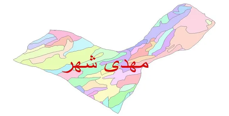 نقشه شیپ فایل (GIS) زمین شناسی شهرستان مهدی شهر