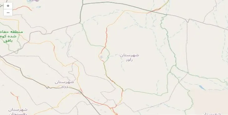 دانلود نقشه شهرستان راور + pdf با کیفیت بالا