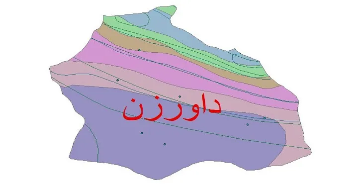 نقشه شیپ‌ فایل اقلیم‌شناسی شهرستان داورزن + 7 لایه اقلیمی