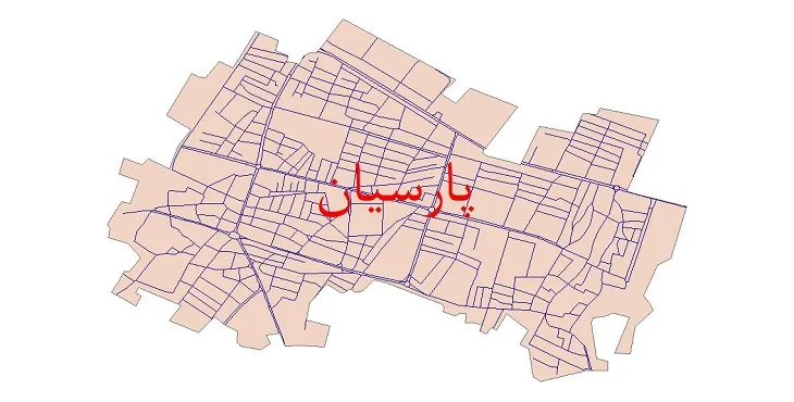 دانلود نقشه شیپ فایل شبکه معابر شهر پارسیان