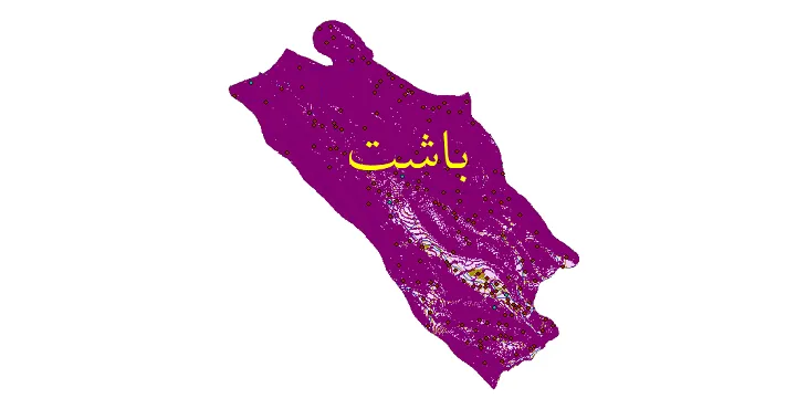 دانلود نقشه های شیپ فایل شهرستان باشت + کاملترین لایه GIS