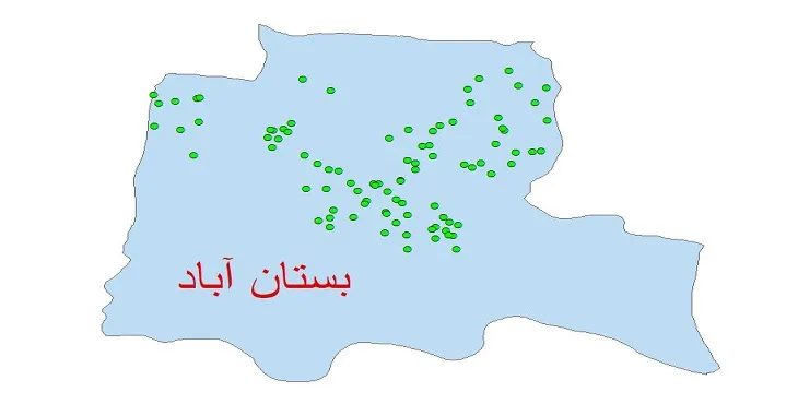 دانلود نقشه شیپ فایل کیفیت آب چاه های شهرستان بستان آباد