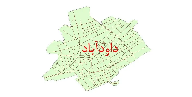 دانلود نقشه شیپ فایل شبکه معابر شهر داودآباد