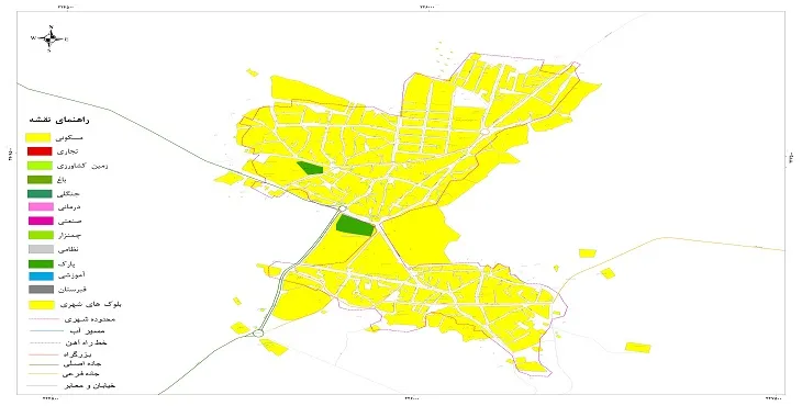نقشه شیپ فایل (GIS) شهر دلبران 1404 + عکس با کیفیت