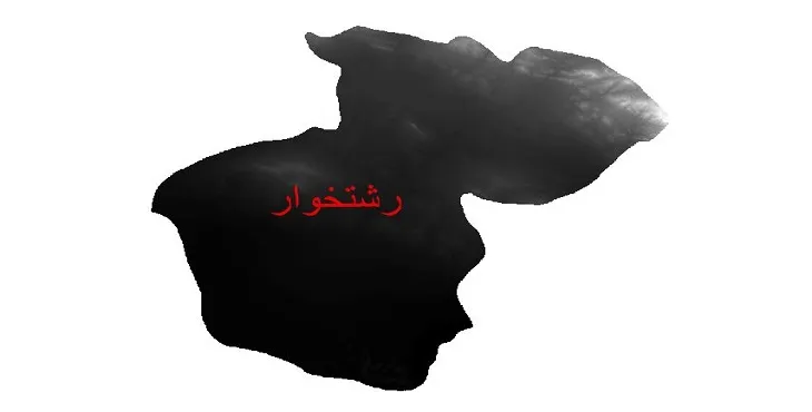 دانلود نقشه دم (DEM) شهرستان رشتخوار | دقت 30 متر