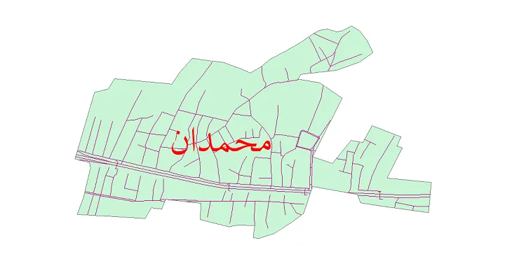 دانلود نقشه شیپ فایل شبکه معابر شهر محمدان