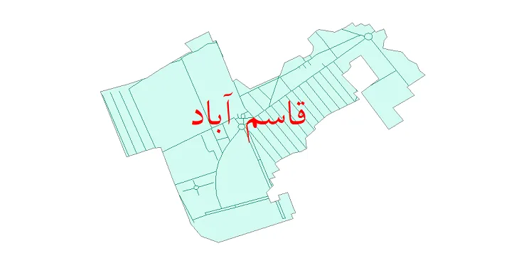 دنلود نقشه شیپ فایل شبکه معابر شهر قاسم آباد