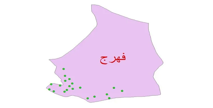 دانلود نقشه شیپ فایل کیفیت آب چاه های شهرستان فهرج