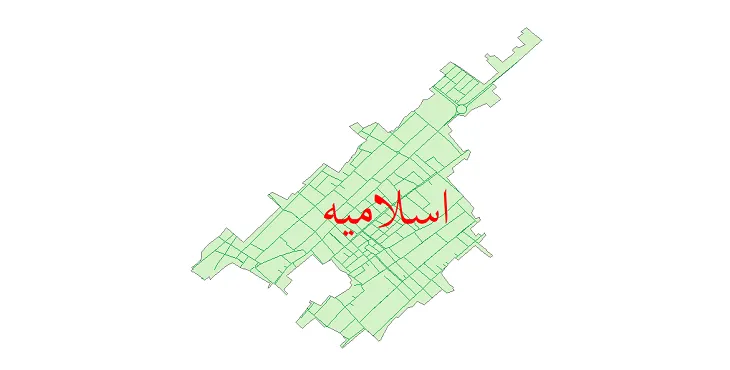 دانلود نقشه شیپ فایل شبکه معابر شهر اسلامیه