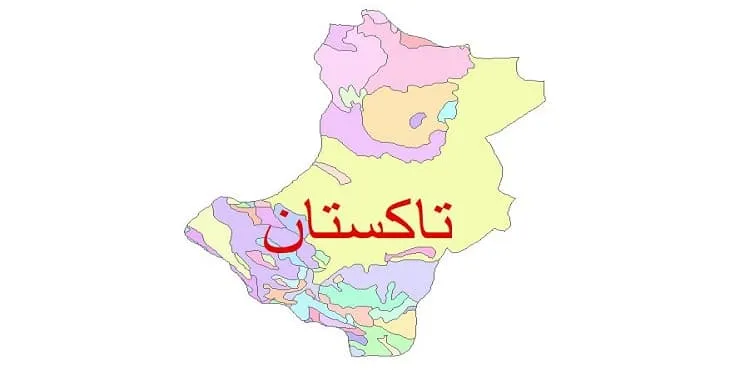 نقشه شیپ فایل (GIS) زمین شناسی شهرستان تاکستان