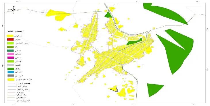 نقشه شیپ فایل (GIS) شهر ارکواز 1404 + عکس با کیفیت