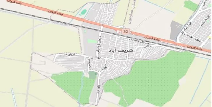 دانلود نقشه شهر شریفیه + pdf با کیفیت بالا