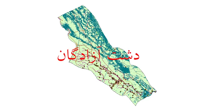 دانلود نقشه های شیپ فایل شهرستان دشت آزادگان + کاملترین لایه GIS