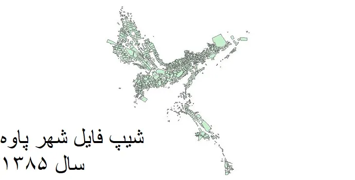 دانلود شیپ فایل بلوک آماری شهر پاوه