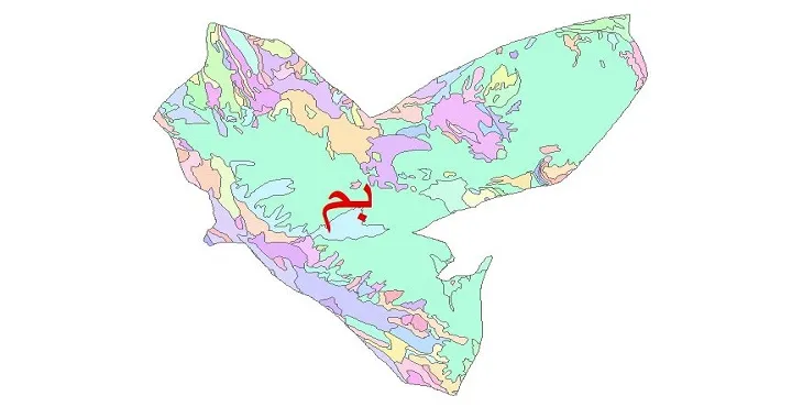 نقشه شیپ فایل (GIS) زمین‌ شناسی شهرستان بم 