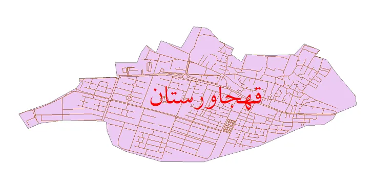 دانلود نقشه شیپ فایل شبکه معابر شهر قهجاورستان