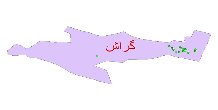 دانلود نقشه شیپ فایل کیفیت آب چاه های شهرستان گراش